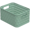 Rotho COUNTRY Aufbewahrungskorb Rattan 2 Liter,  A6 1166705092WS,  Farbe: Mistletoe green