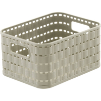 Rotho COUNTRY Aufbewahrungskorb Rattan 2 Liter,  A6 1166707422WS,  Farbe: cappuccino