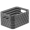 Rotho COUNTRY Aufbewahrungskorb Rattan 2 Liter,  A6 1166708853WS,  Farbe: anthrazit