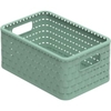 Rotho COUNTRY ECO Aufbewahrungskorb Rattan 6 Liter,  A5 1115205092PC,  Farbe: Mistletoe green