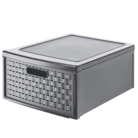 Rotho COUNTRY Schubladenbox,  19, 2 Liter 1114908853,  Farbe: anthrazit