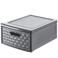 Rotho COUNTRY Schubladenbox,  8, 3 Liter 1114808853,  Farbe: anthrazit