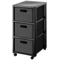 Rotho COUNTRY Tower 3 x A4 mit Rollen 1165408853,  Farbe: anthrazit
