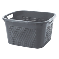 Rotho COUNTRY Wäschekorb,  22 Liter 1453008853,  Farbe: anthrazit