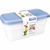 Rotho DOMINO Gefrierdosen,  blau 1755306161,  1 Set = 3 x 1, 2 Liter