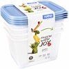Rotho DOMINO Gefrierdosen,  blau 6116706161,  1 Set = 4 x 1 Liter
