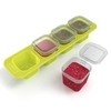 Rotho Domino Mini Gefrierdosen,  lime grün,  0, 05 Liter 1032305070,  1 Set = 4 x 0, 05 Liter