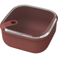 Rotho ELA Frischhaltedose 0, 43 Liter,  quadratisch 1057002104,  Farbe: iron red