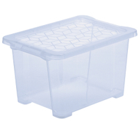 Rotho EVO EASY Aufbewahrungsbox mit Deckel,  horizon blue 1014006208,  Größe: 15 Liter