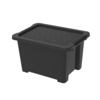 Rotho EVO EASY Aufbewahrungsbox mit Deckel,  schwarz 1014008080R,  Größe: 15 Liter