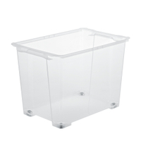 Rotho EVO EASY Box,  mit Rädern,  65 Liter 1007400096,  Farbe: transparent