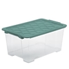 Rotho EVO SAFE Box mit Deckel,  mistletoe green 1008105092,  Fassungsvermögen: 44 Liter