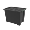 Rotho EVO SAFE Box mit Deckel,  schwarz 1008208080R,  Größe: 65 Liter,  mit Rollen
