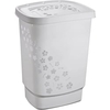 Rotho FLOWERS Wäschesammler,  55 Liter 1756002590,  Farbe: cool grey