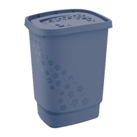 Rotho FLOWERS Wäschesammler,  55 Liter 1756006161,  Farbe: horizon blue