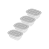Rotho FREEZE Gefrierdosen 1723600096,  1 Set = 4 x 0, 5 Liter