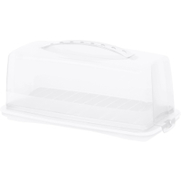 Rotho FRESH Kuchenbehälter,  16, 5 cm Höhe 1722501100,  Farbe: transparent / weiß