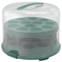 Rotho FRESH Tortenglocke XL mit Trays,  26 cm Höhe 1046005092,  Farbe: mistletoe green