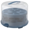 Rotho FRESH Tortenglocke XL mit Trays,  26 cm Höhe 1046006161,  Farbe: horizon blue