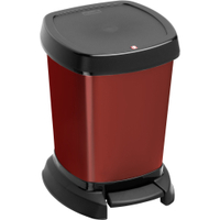 Rotho Kosmetikeimer PASO,  6 Liter 1116510265,  Farbe: schwarz/ rot metallic