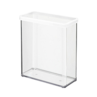 Rotho LOFT Premium Dose,  Hochformat,  3, 2 Liter 1160890000,  Farbe: transparent / weiße Dichtung