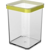 Rotho LOFT Premium Vorratsdose,  quadratisch,  1 Liter 1160405070,  Farbe: lime grün