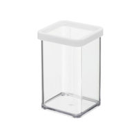 Rotho LOFT Premium Vorratsdose,  quadratisch,  1 Liter 1160490000,  Farbe: transparent / weiße Dichtung