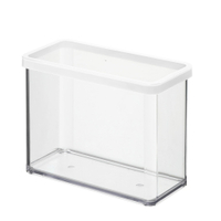 Rotho LOFT Premium Vorratsdose,  rechteckig,  2, 1 Liter 1160790000,  Farbe: transparent / weiße Dichtung