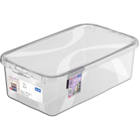 Rotho LONA Aufbewahrungsbox mit Deckel,  transparent 1046600096,  Füllmenge: 5 Liter