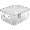 Rotho LONA Aufbewahrungsbox mit Deckel,  transparent 1046900096,  Füllmenge: 19 Liter