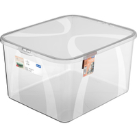 Rotho LONA Aufbewahrungsbox mit Deckel,  transparent 1047000096,  Füllmenge: 25 Liter