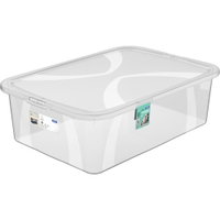 Rotho LONA Aufbewahrungsbox mit Deckel,  transparent 1047100096,  Füllmenge: 29 Liter