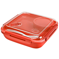 Rotho MEMORY B3 Lunchbox,  1, 1 Liter 1009302792,  Farbe: papaya rot