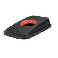 Rotho Mülleimer,  Deckel für Papier Geo/Selecto 4562002027,  Farbe: schwarz/rot
