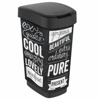 Rotho Mülleimer TWIST,  25 Liter 1167610228,  Motiv: hipster