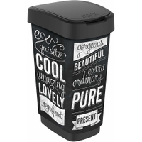 Rotho Mülleimer TWIST,  50 Liter 1167710228,  Motiv: hipster