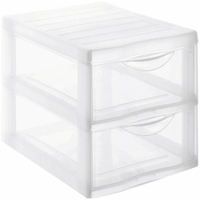Rotho ORGAMIX Schubladenbox,  transparent 1421900096,  2 Schubladen,  Maße: 360 x 260 x 255 mm,  DIN A4 Format