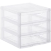 Rotho ORGAMIX Schubladenbox,  transparent 1422000096,  3 Schubladen,  Maße: 210 x 180 x 170 mm,  DIN A6 Format