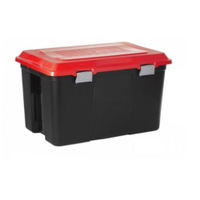 Rotho PACKER Box,  60 Liter 1414102238,  Farbe: schwarz/ rot