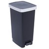 Rotho RING BIN Treteimer,  40 Liter 1401290000,  Farbe: silber metallic
