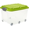 Rotho ROLLER6 Rollbox,  57 Liter 1766605519,  Farbe: transparent / grün