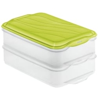 Rotho RONDO Foodcenter,  grün 1701905073,  1 Set = 2 x 1, 35 Liter