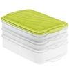 Rotho RONDO Foodcenter,  grün 1702805073,  1 Set = 2 x 0, 75 Liter + 1 x 1, 35 Liter
