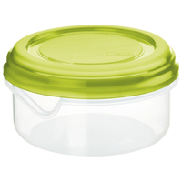 Rotho RONDO Kühlschrankdose rund,  flach 1740105073,  Farbe: grün,  0, 4 Liter
