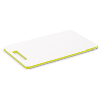 Rotho Schneidebrett CARUBA,  25 x 15 cm 1166905070,  Farbe: weiß / lime grün