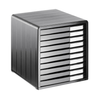 Rotho TIMELESS Bürobox,  anthrazit 1112908853,  10 Schubladen
