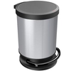 Rotho Treteimer PASO,  20 Liter 1015510264,  Farbe: silber metallic