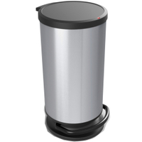 Rotho Treteimer PASO,  30 Liter 1010110264,  Farbe: silber met.