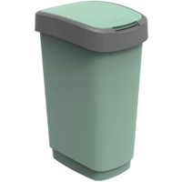 Rotho TWIST ECO Schwingdeckeleimer 50 l 1754505092PC,  Farbe: grün