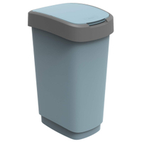 Rotho TWIST ECO Schwingdeckeleimer 50 l 1754506161PC,  Farbe: blau